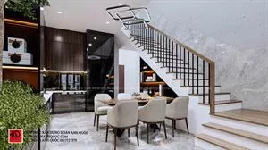 Thiết kế nội thất nhà phố trọn gói nhà anh Lâm tại Phan Thiết - Bình Thuận
